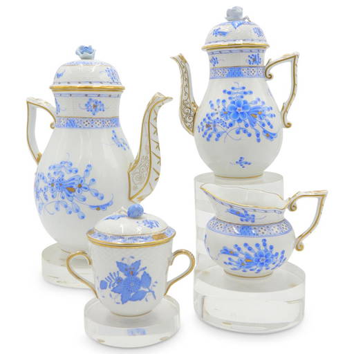 (4 Pc) Herend "Waldstein Blue" Porcelain Tea & Coffee Serving Set Dec 20, 2022 Akiba