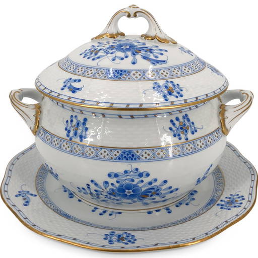 Herend Hungary "Waldstein Blue" Porcelain Tureen & Lid Dec 20, 2022 Akiba Antiques in FL