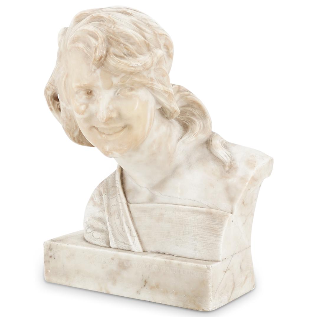Giusto Viti (Italian 19th Century) Figural Alabaster Bust (1 of 7)
