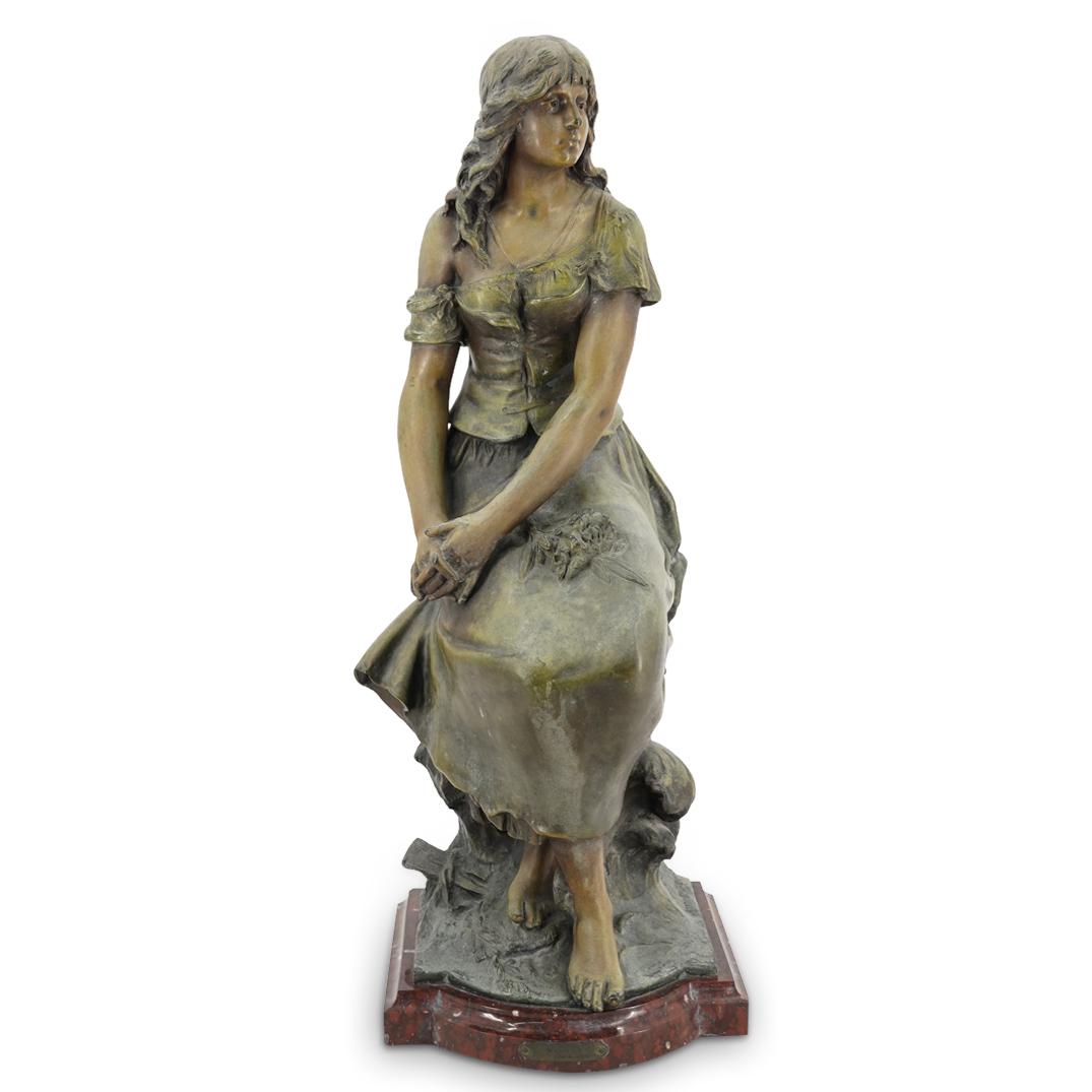 After Auguste Moreau (French, 1834-1917) Figural Spelter Statue (1 of 6)