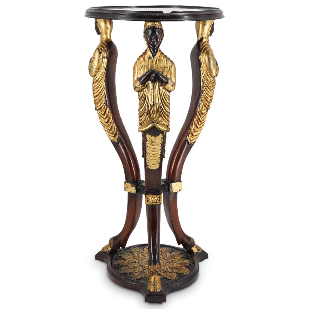 Vintage French Gilt Figural Wood Pedestal (1 of 7)