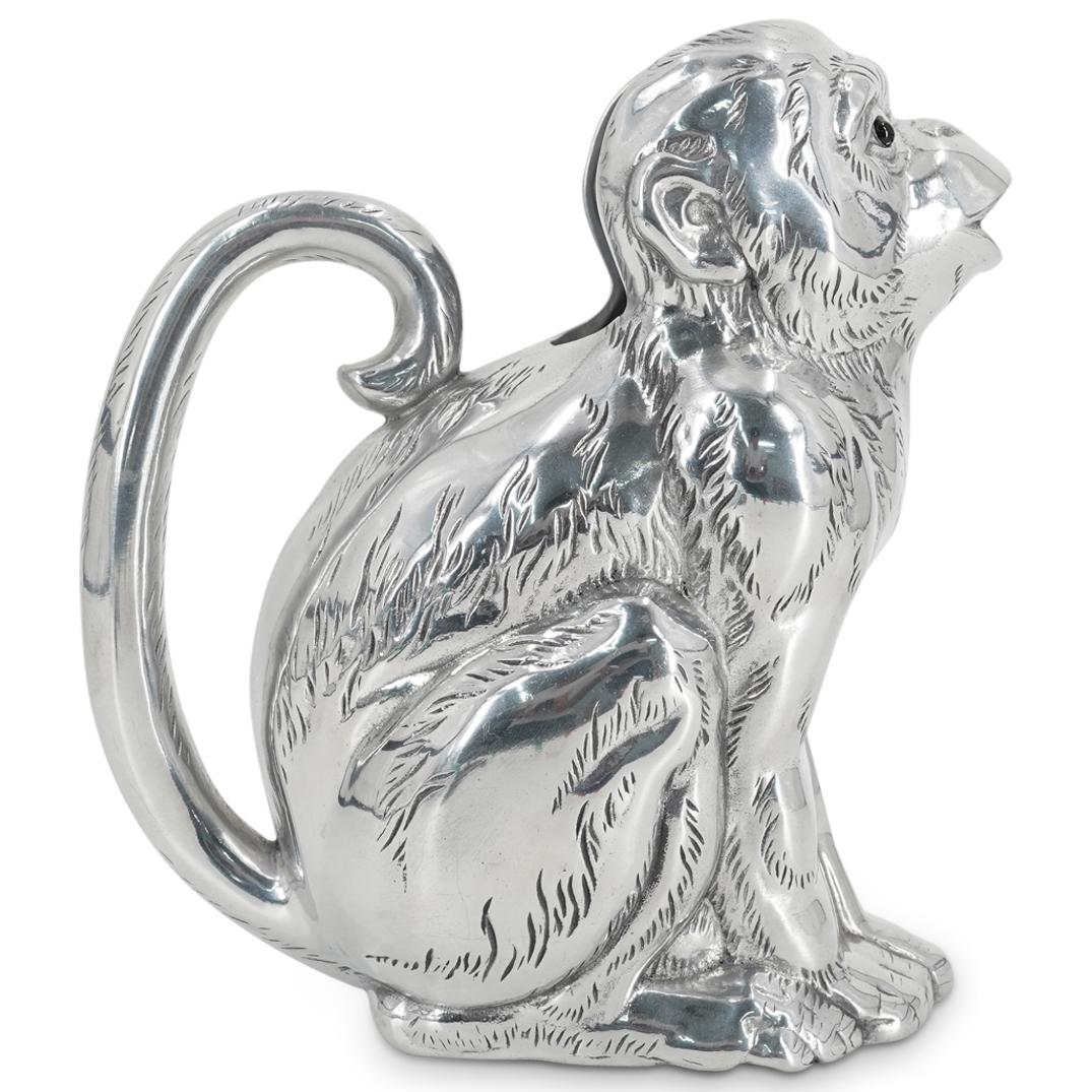 Arthur Court Silver Tone Monkey Pitcher (1 of 8)