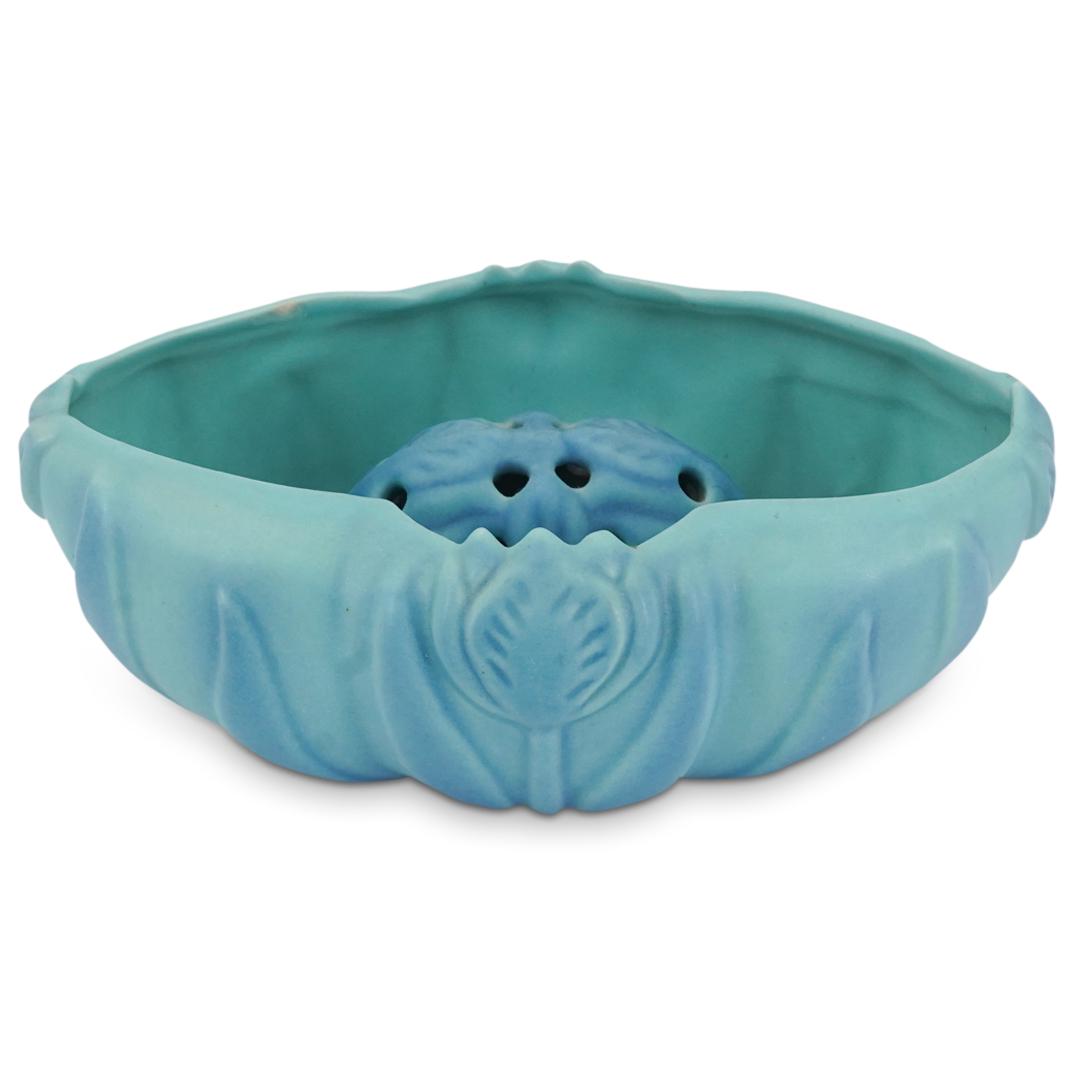 Van Briggle Art Pottery Flower Holder W/ Frog Insert (1 of 7)