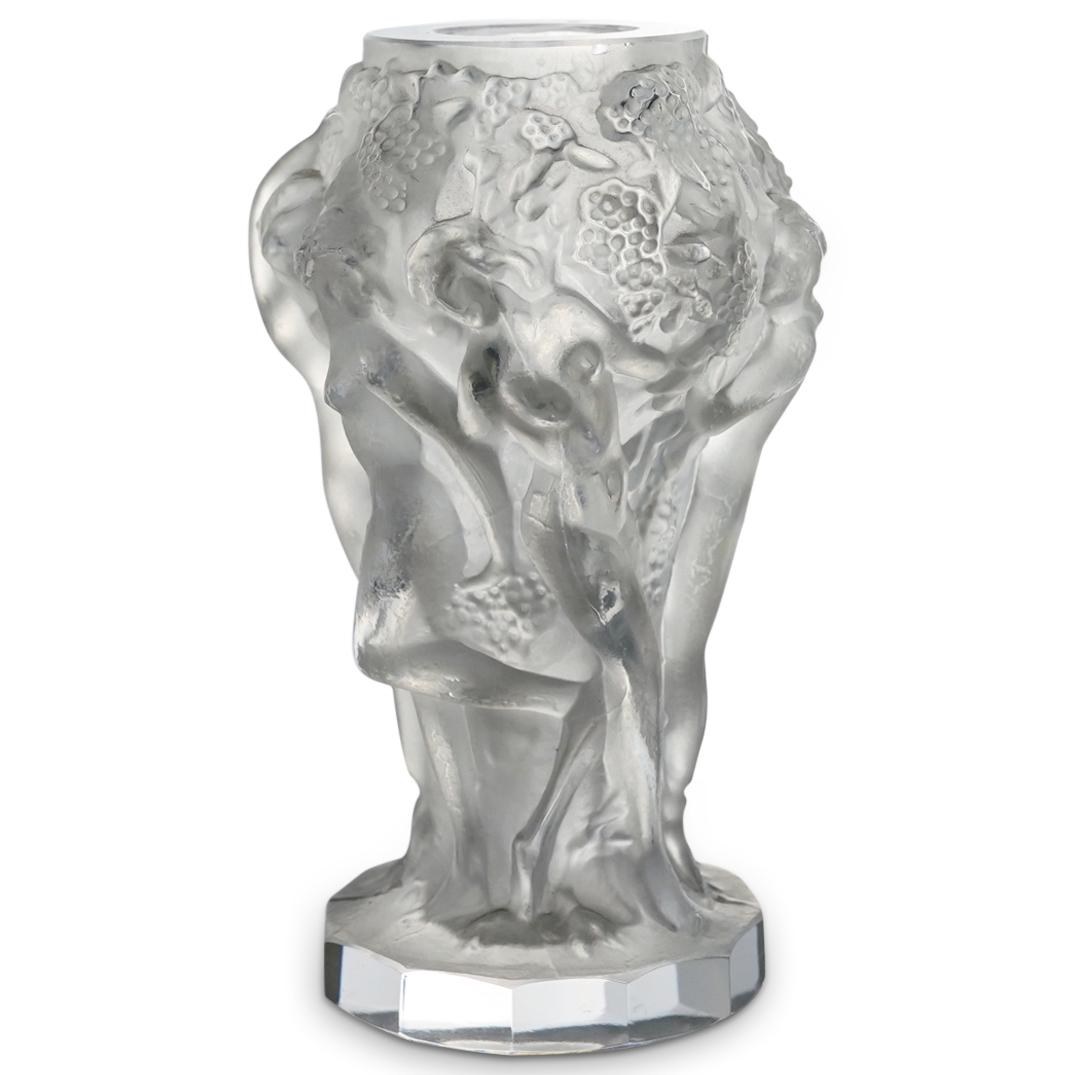 Lalique Style Miniature Neo Classical Frosted Glass Vase (1 of 6)