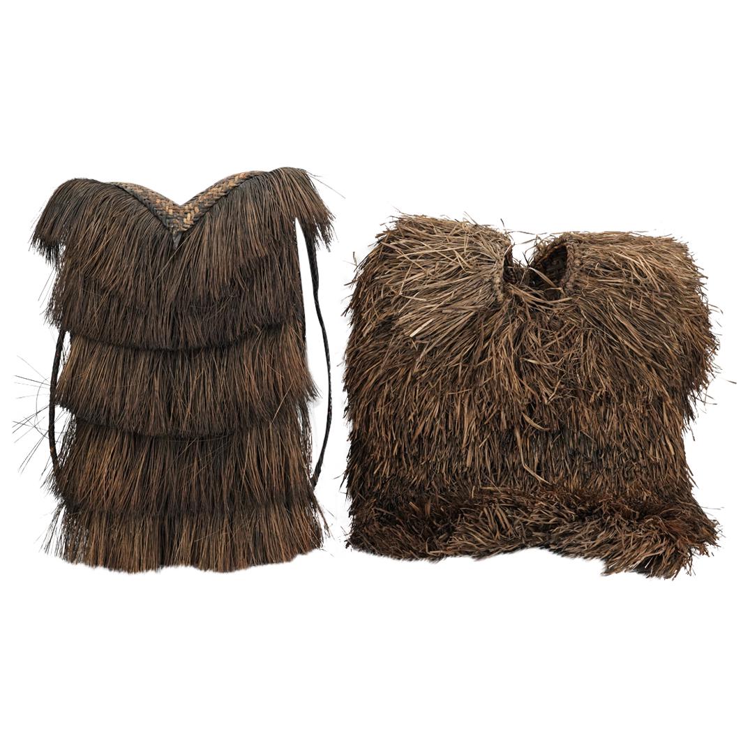 Tribal Ifugao Palm Fiber Headhunter Basket & Vest (1 of 5)