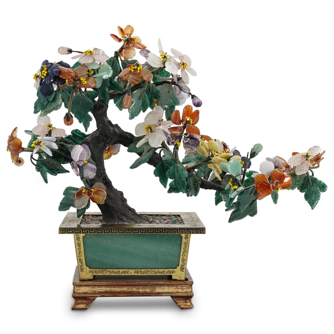 Antique Chinese Semi-Precious Stone Tree on Stand (1 of 6)