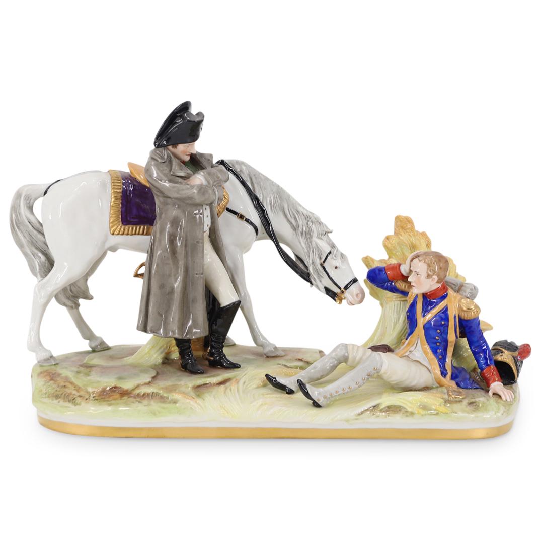 Scheibe Alsbach "Napoleon with French soldier" Porcelain Figure (1 of 7)