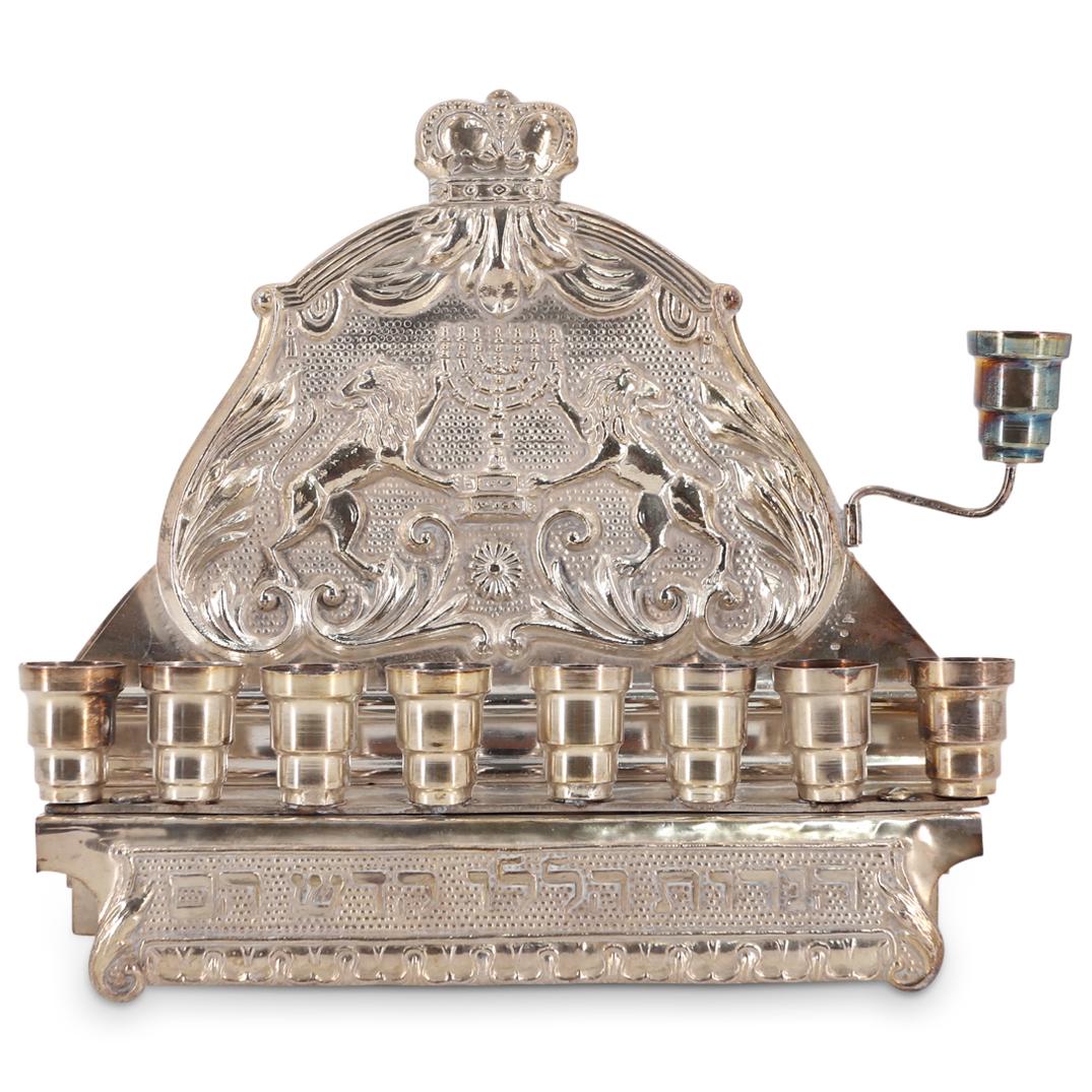 Antique Czechoslovakian 800 Silver Menorah (1 of 6)