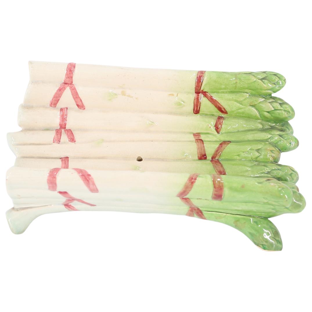 Antique French Sarreguemines Majolica Asparagus Serving Dish (1 of 6)