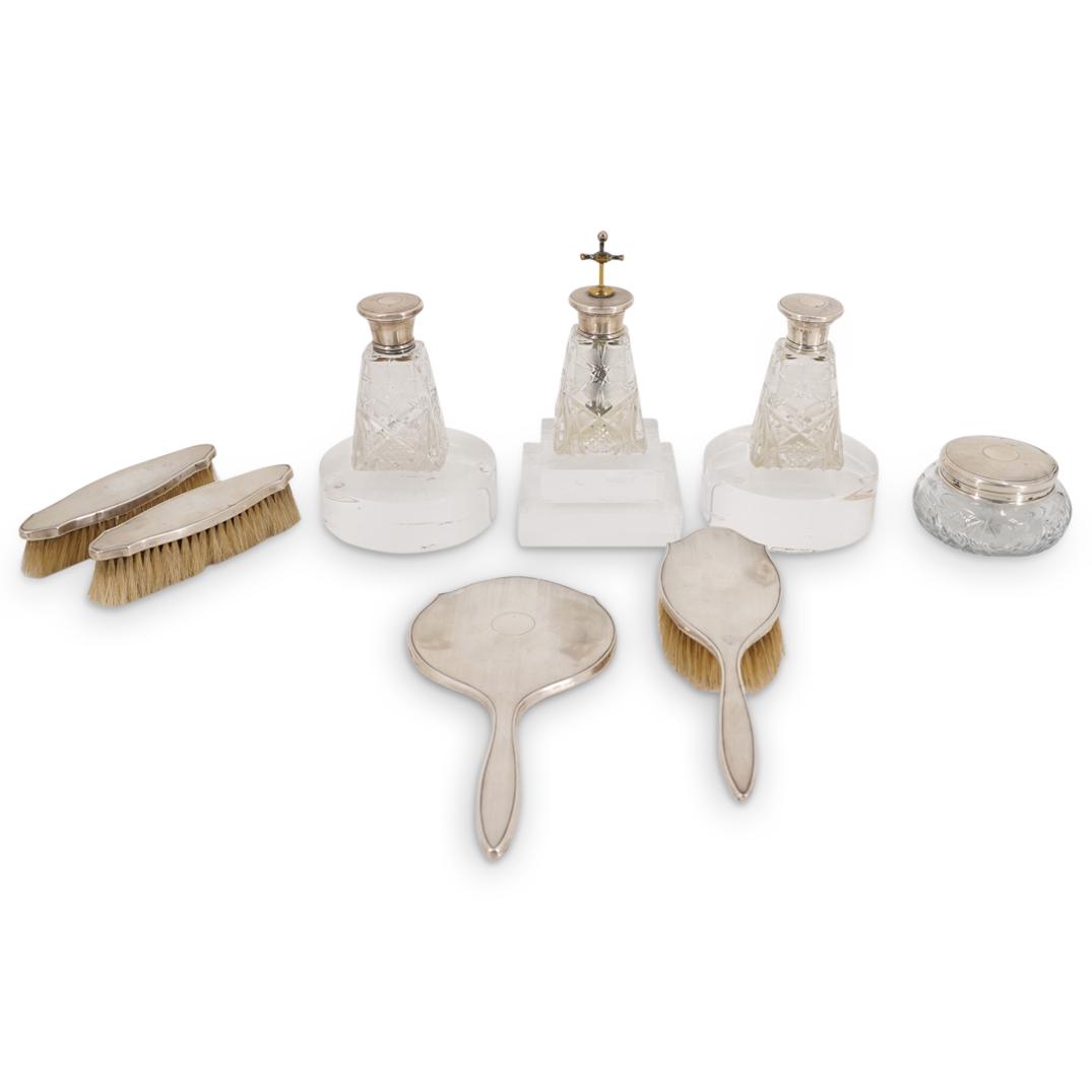 (9 Pc) Mappin And Webb Sterling Silver Vanity Set (1 of 9)
