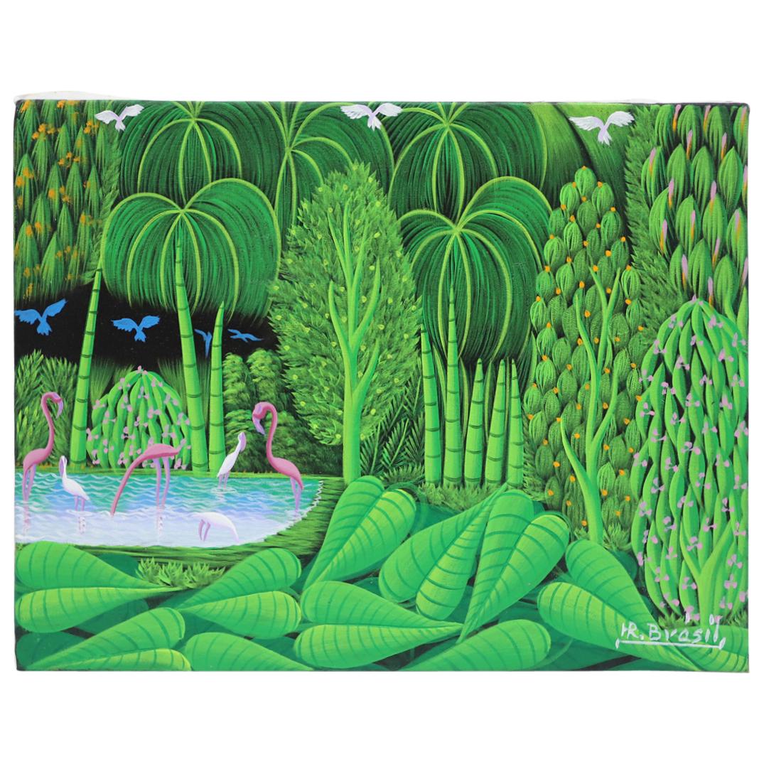 Henri Robert Bresil (Haiti, 1952) Acrylic Painting (1 of 5)