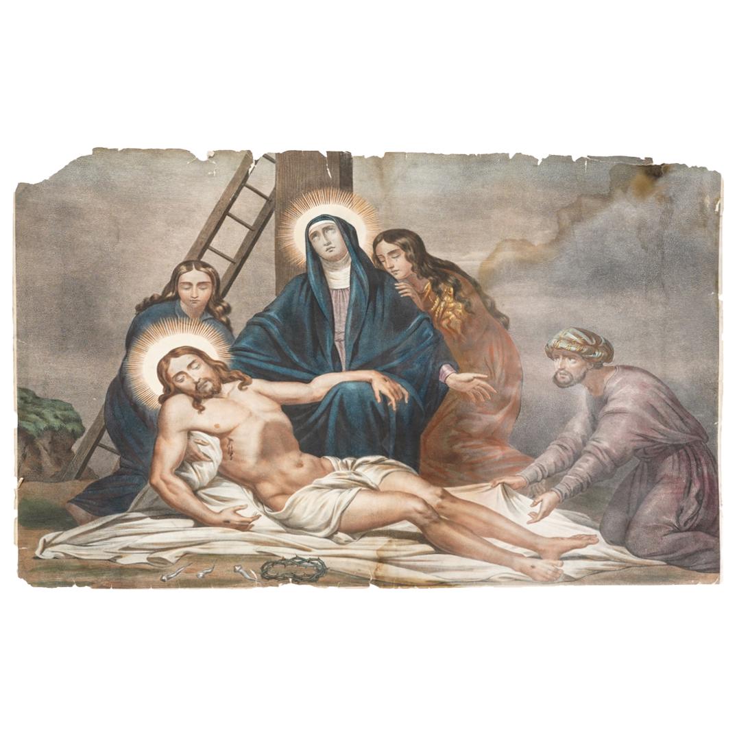 L. Turgis Mary's Lamentation Stations Of The Cross Lithograph (1 of 6)