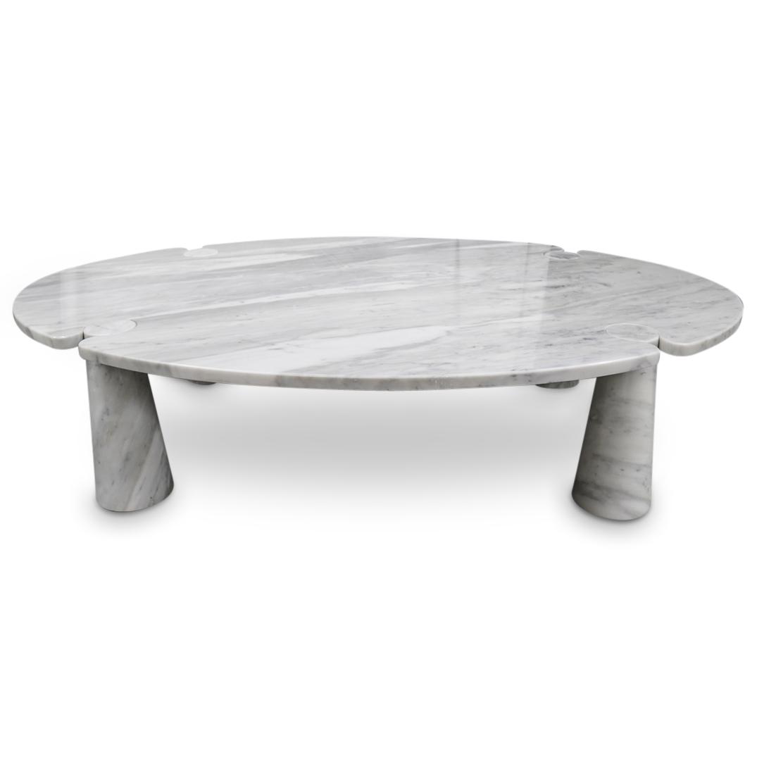 Angelo Mangiarotti "Eros" White Carrara Marble Cocktail Table (1 of 13)