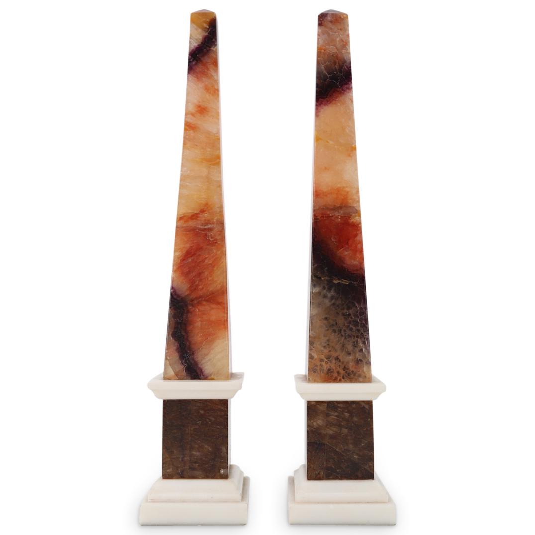 Pair of 19th Cent. Blue John Stone Obelisks (1 of 7)