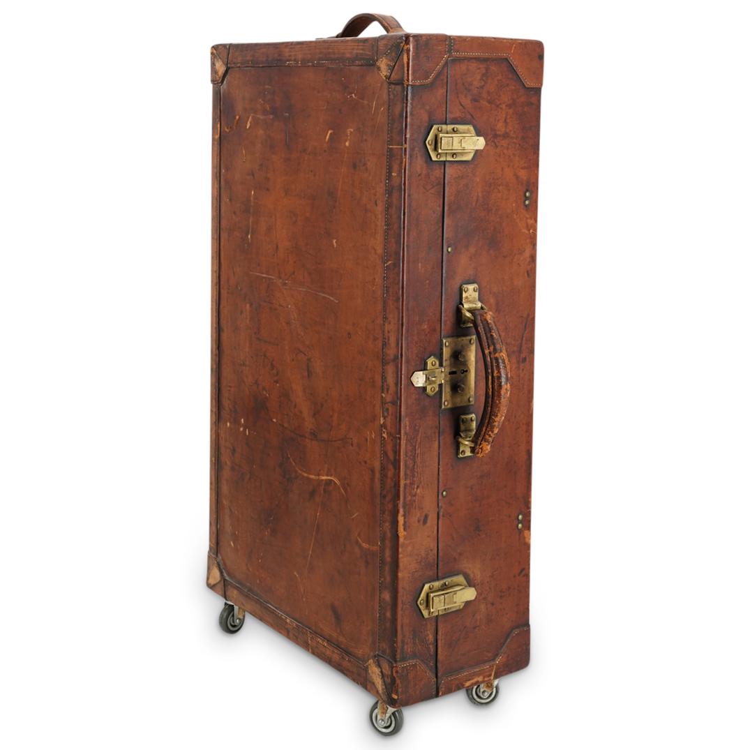 1900s Hermes Leather Rolling Suitcase Trunk (1 of 12)