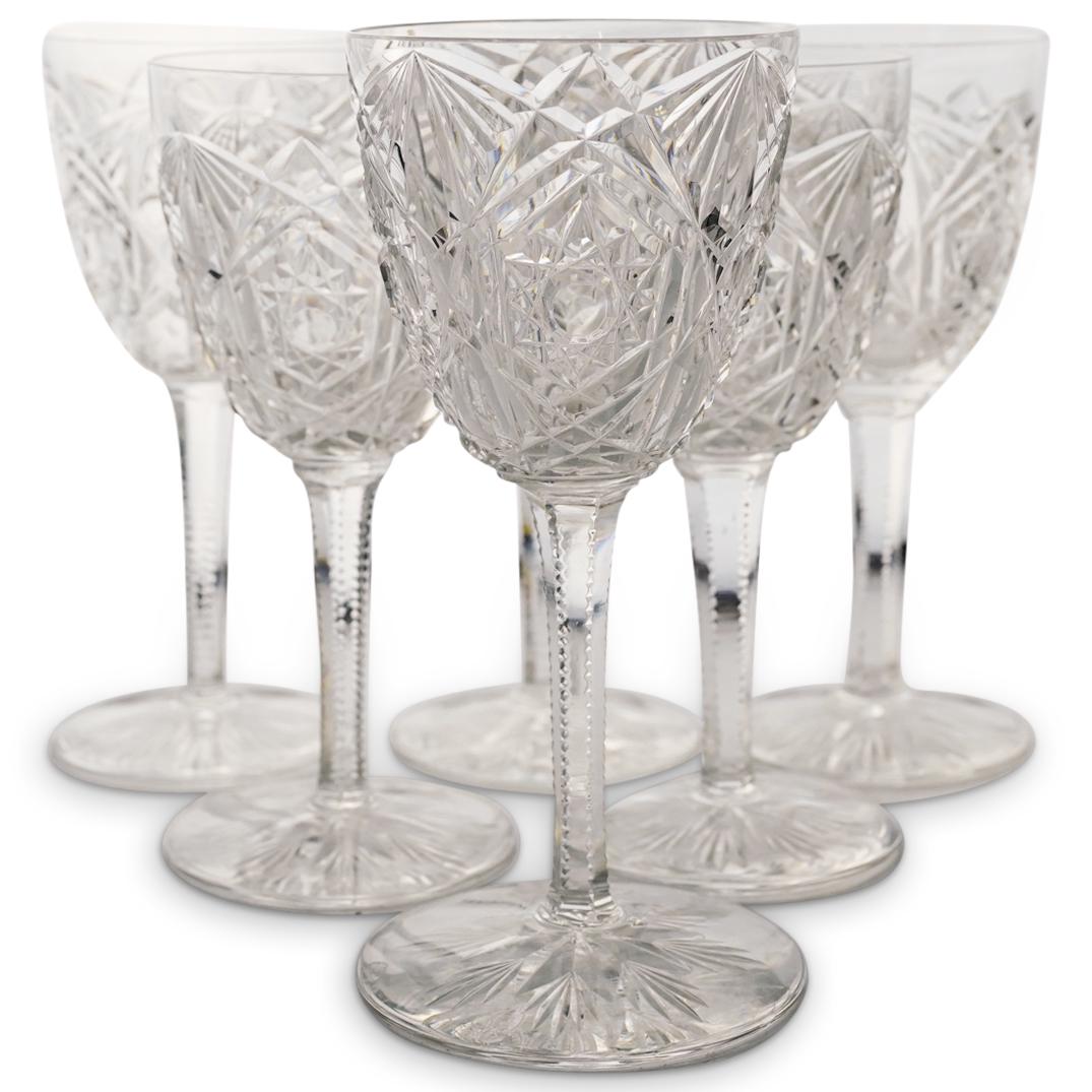 (6 Pc) Baccarat Crystal "Lagny" Sherry Glasses (1 of 3)