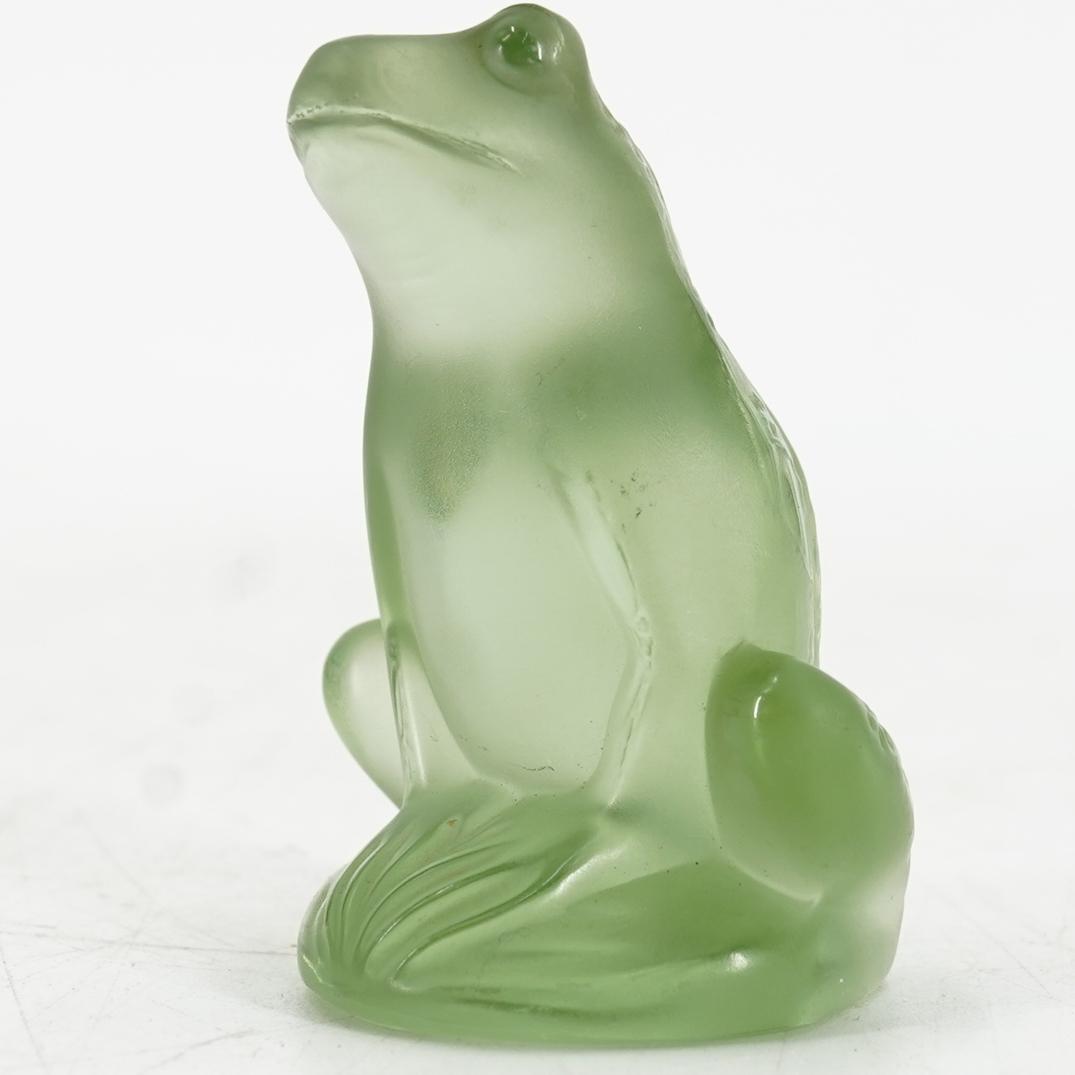 Lalique Crystal "Antinea Rainette" Frog Figurine (1 of 4)