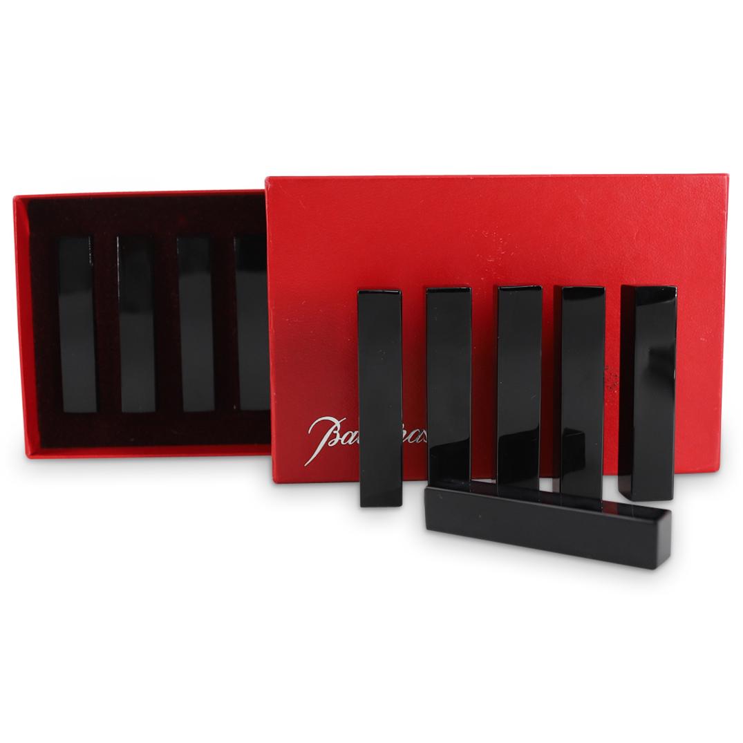 (12 Pc) Baccarat Crystal Black Knife Rests Set (1 of 5)