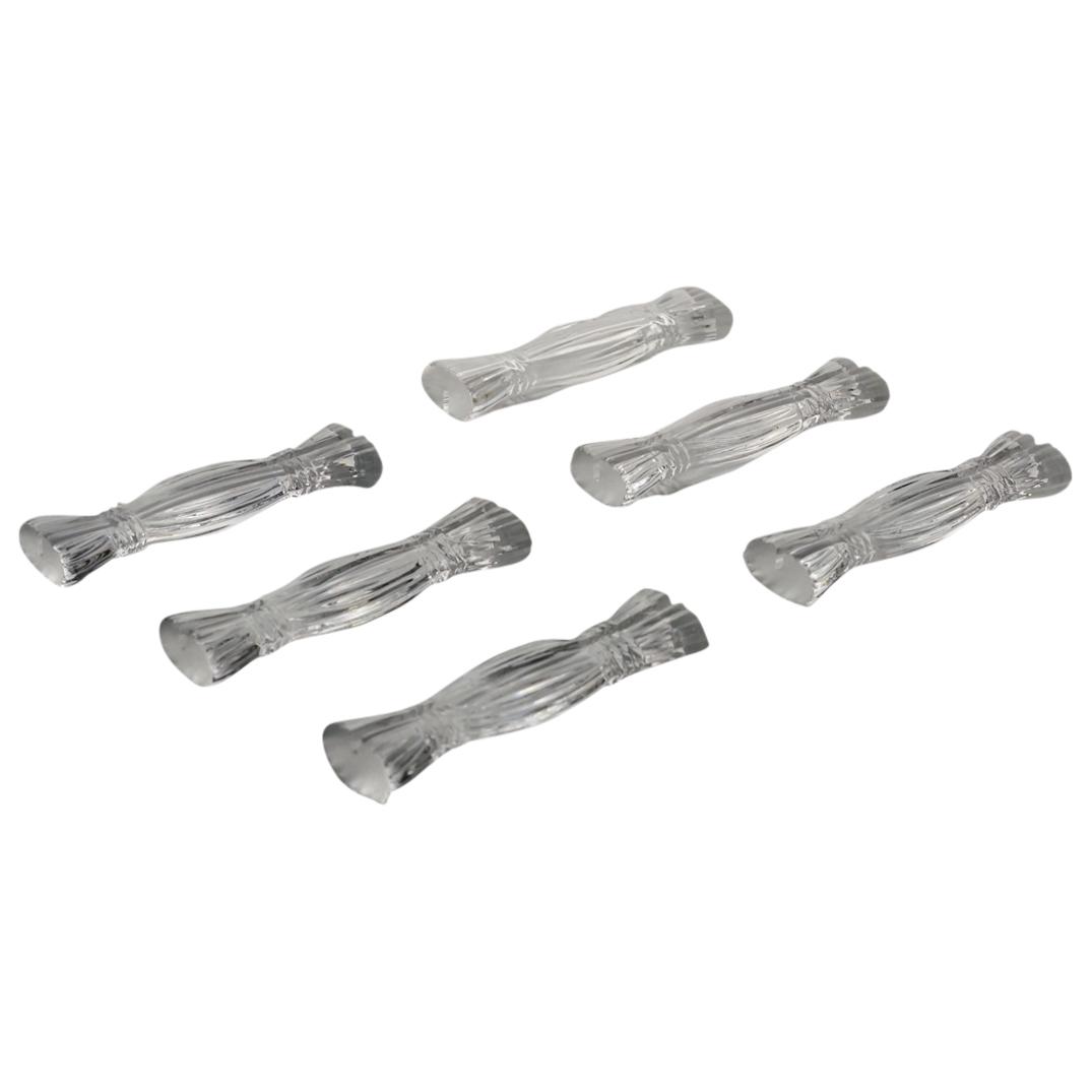 (6 Pc) Hermes Clear Crystal Name Card Holders (1 of 7)