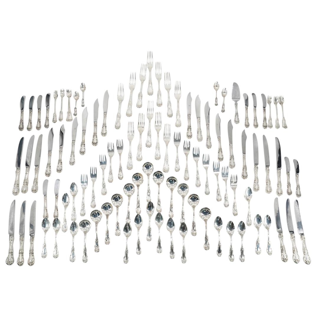 (108 Pc) Reed And Barton Sterling Silver Silverware Set In Bag (1 of 11)