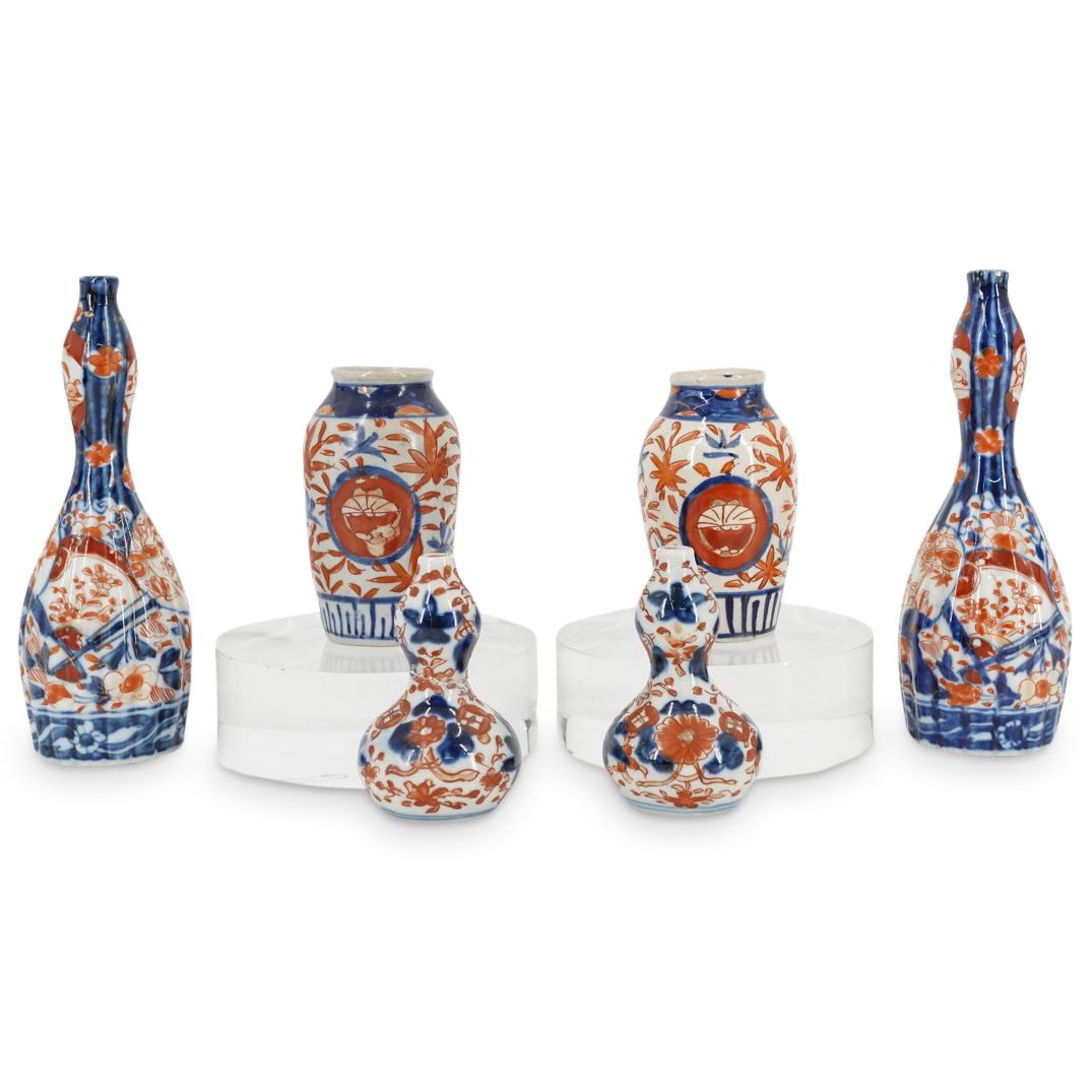 (6 Pc) Three Pairs Of Imari Porcelain Vases (1 of 5)