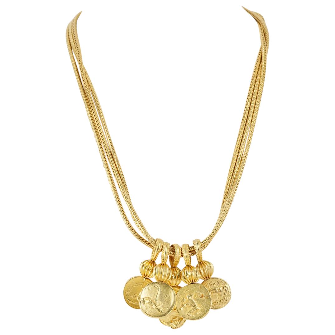 Vintage Costume Greco Roman Amulet Necklace (1 of 5)