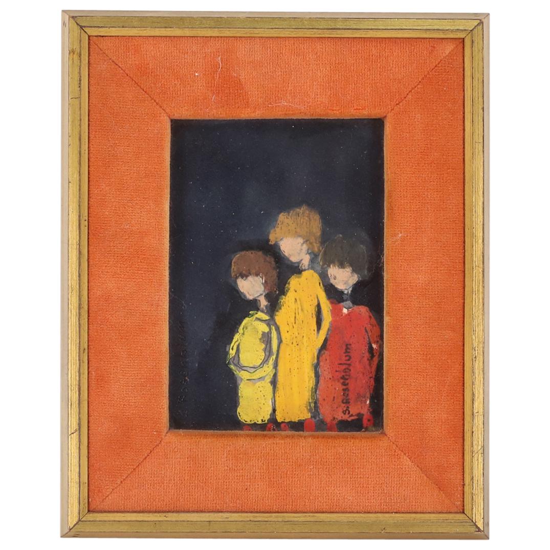 Sadie Rosenblum (Ukrainian, 1899-1987) Oil Painting on Paper (1 of 2)