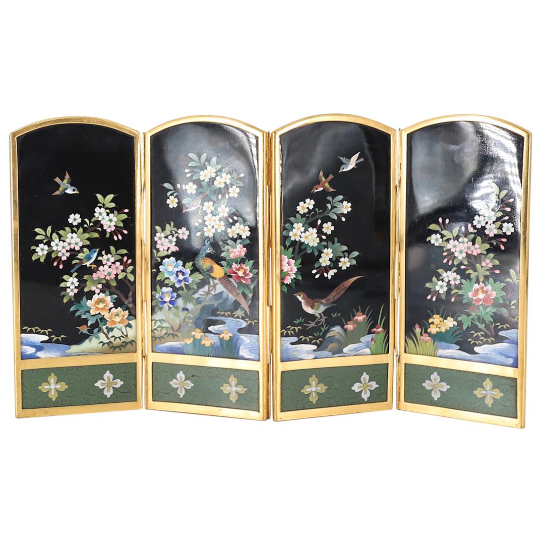 Japanese Cloisonne Table Screen (1 of 7)