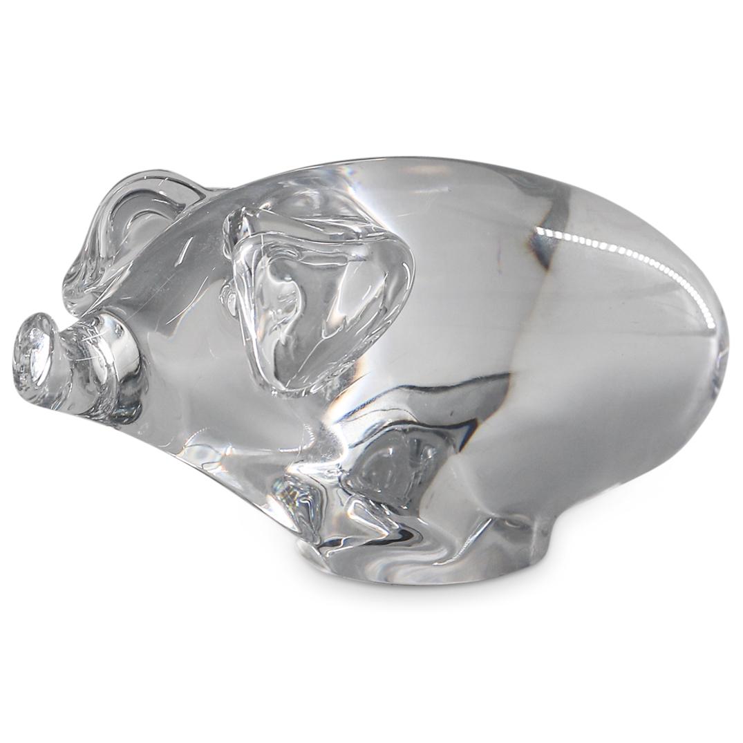 Daum Crystal Pig Figurine (1 of 2)
