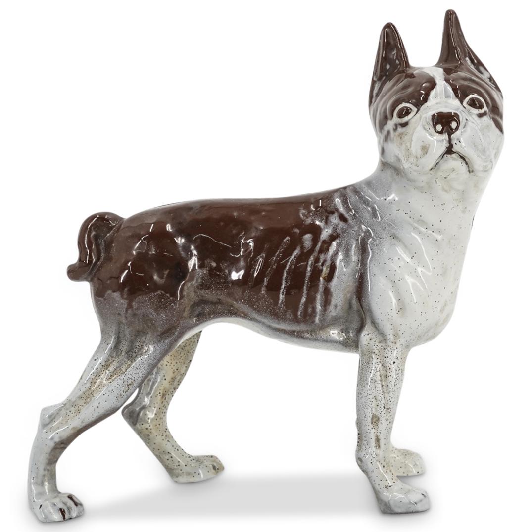 Antique Enameled Cast Iron Dog Doorstop (1 of 5)
