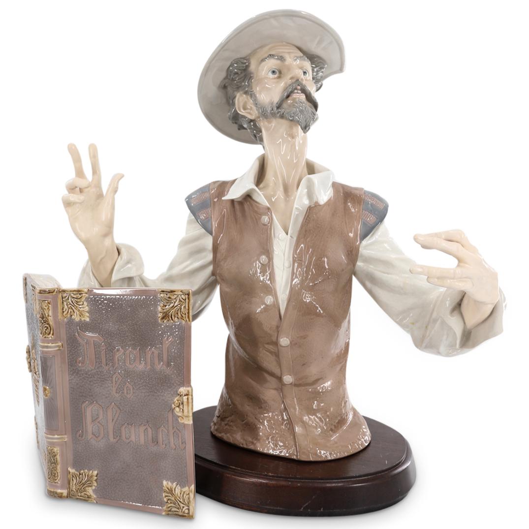 Large Lladro "Listen to Quixote" Porcelain Figure On Stand (1 of 13)
