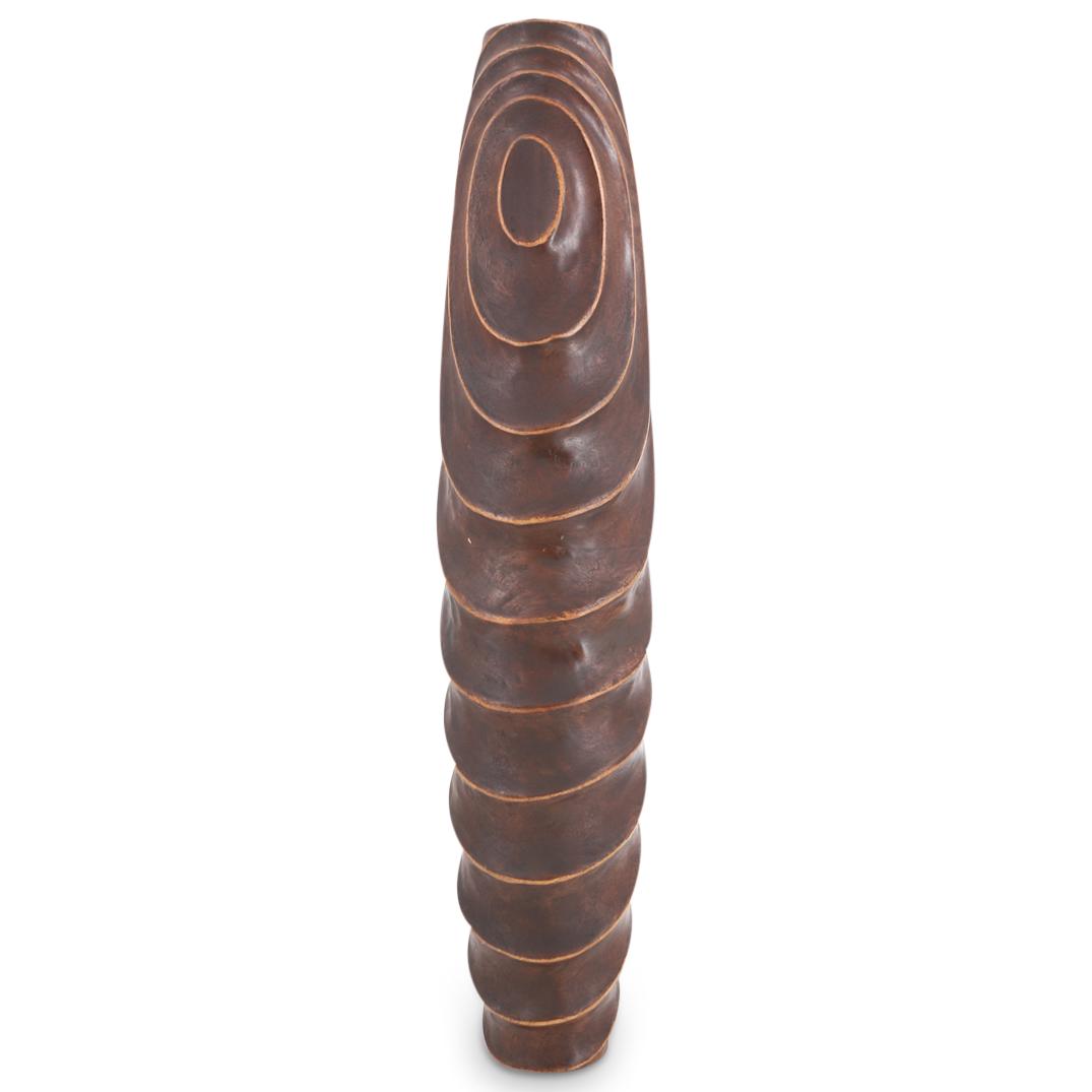 Post Modernist Carved Ribbed Wooden Floor Vase (1 of 5)