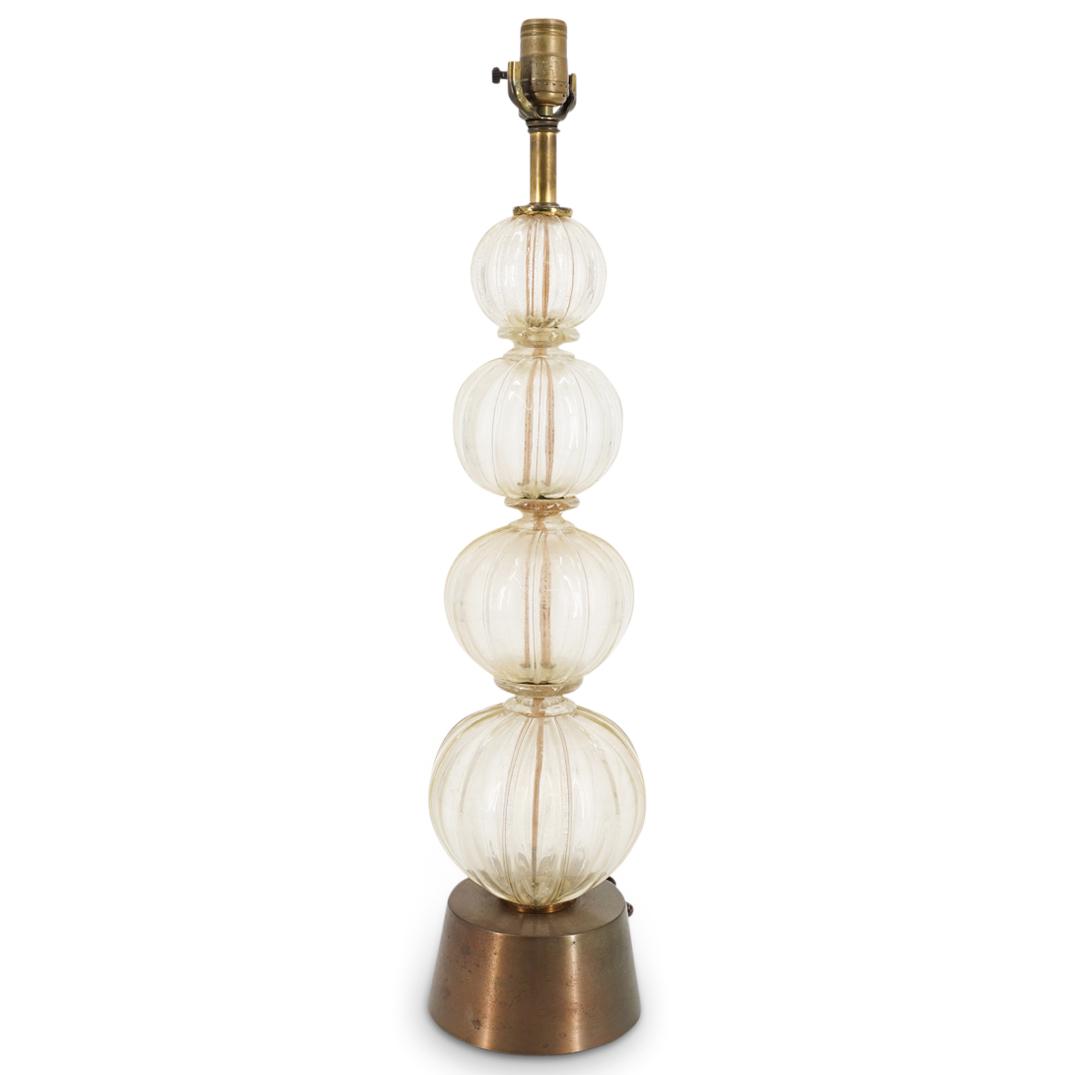 Mid Century Murano Glass with Gold Fleck Lamp (1 of 4)