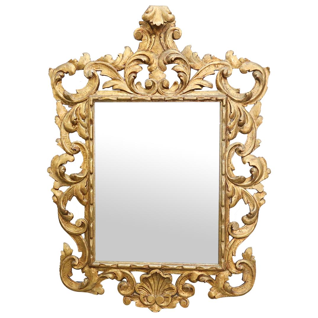 Antique Italian Gilt Gessoed Wood Mirror (1 of 5)