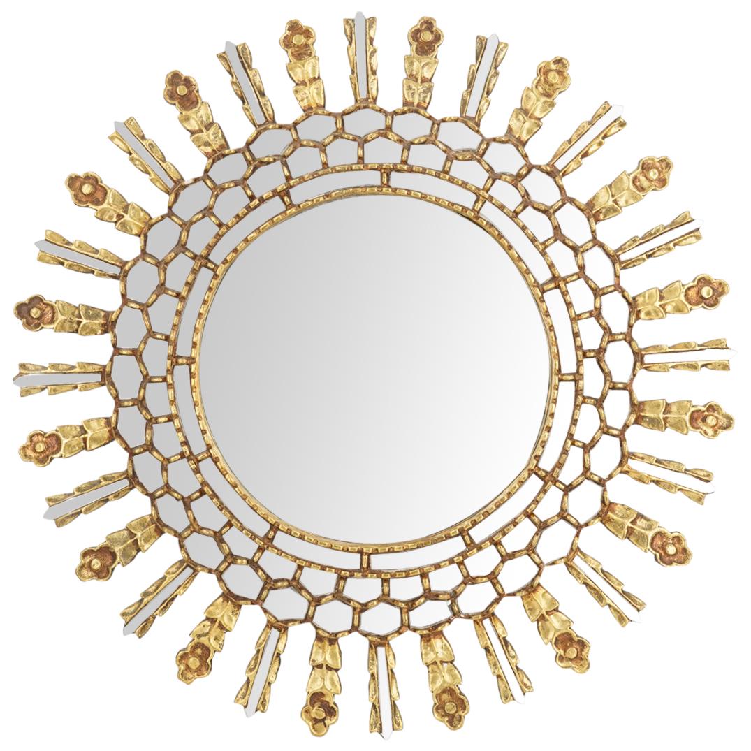 Vintage Gilt Wooden Floral And Foliage Form Wall Mirror (1 of 6)