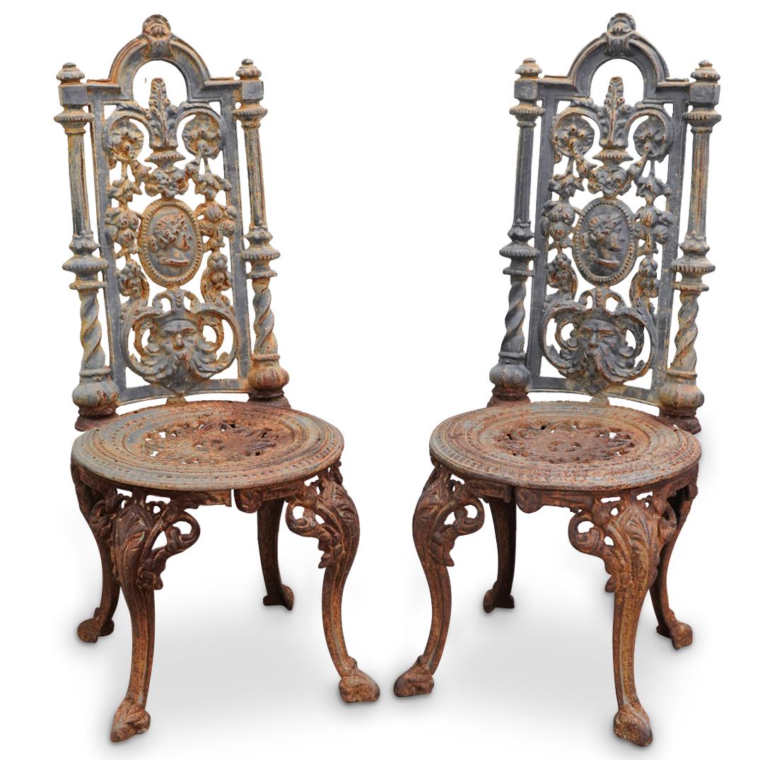 Pair of Victorian Cast Iron Garden Chairs (1 of 8)