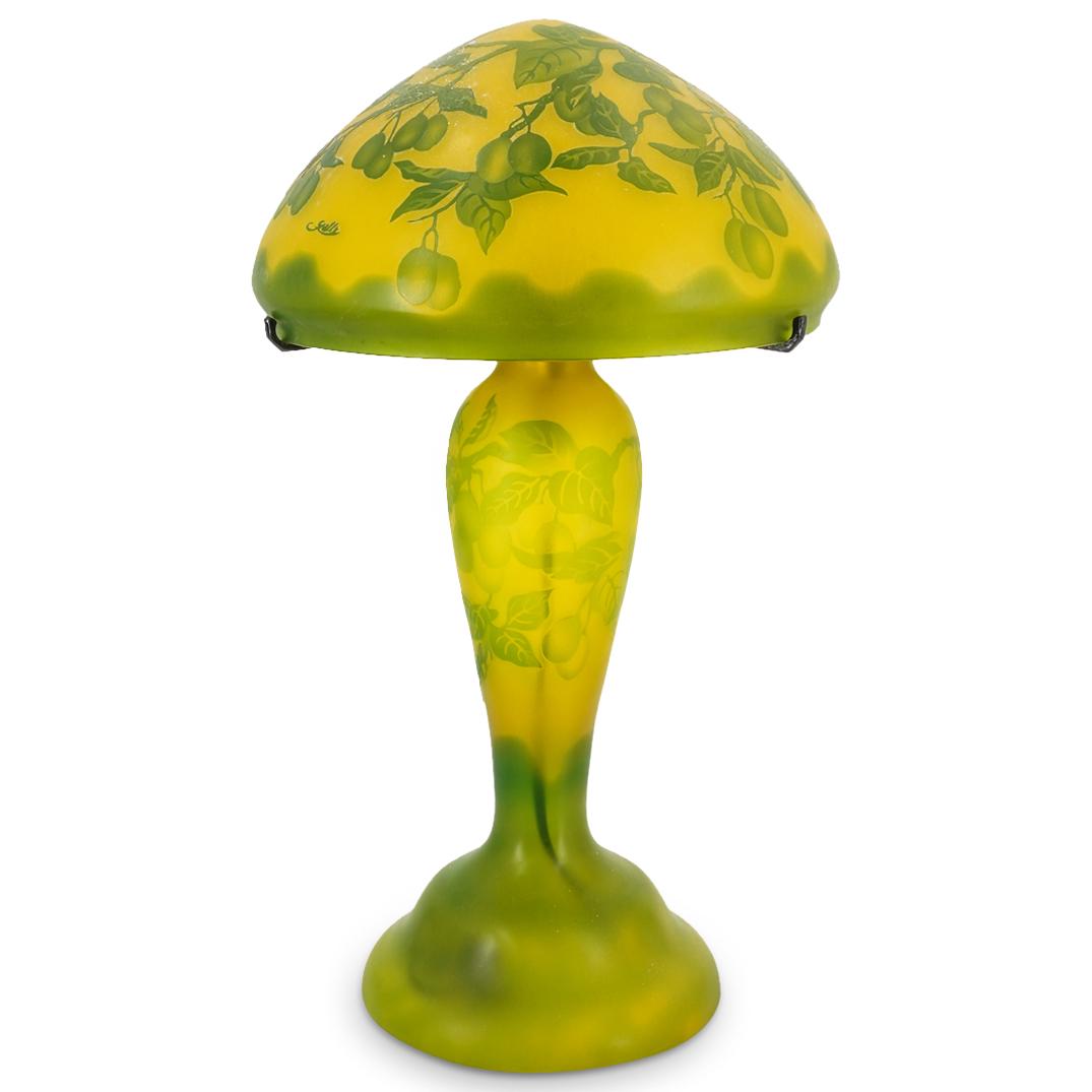 Emile Galle Style Two Tone Glass Table Lamp (1 of 11)