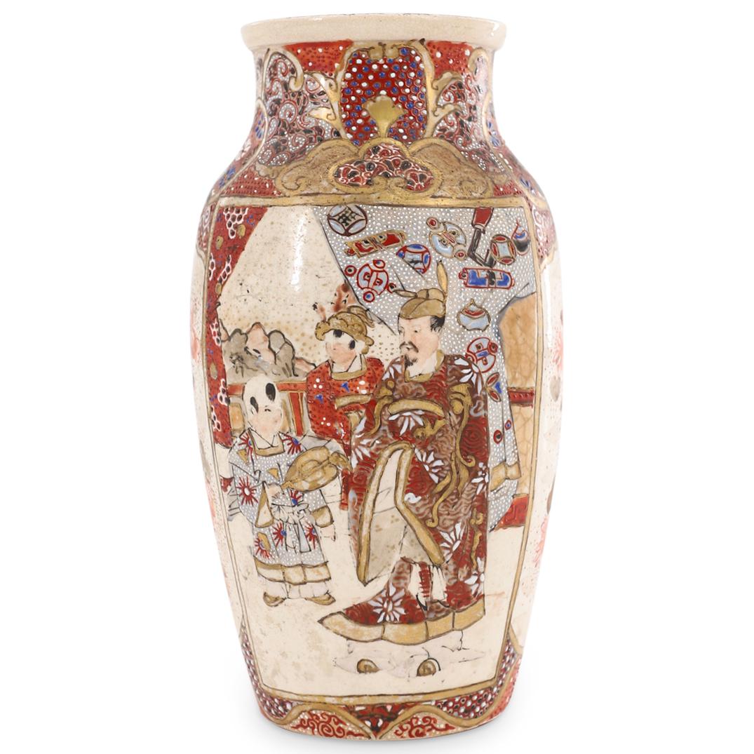 Antique Satsuma Figural Vase With Gilt Accents (1 of 4)