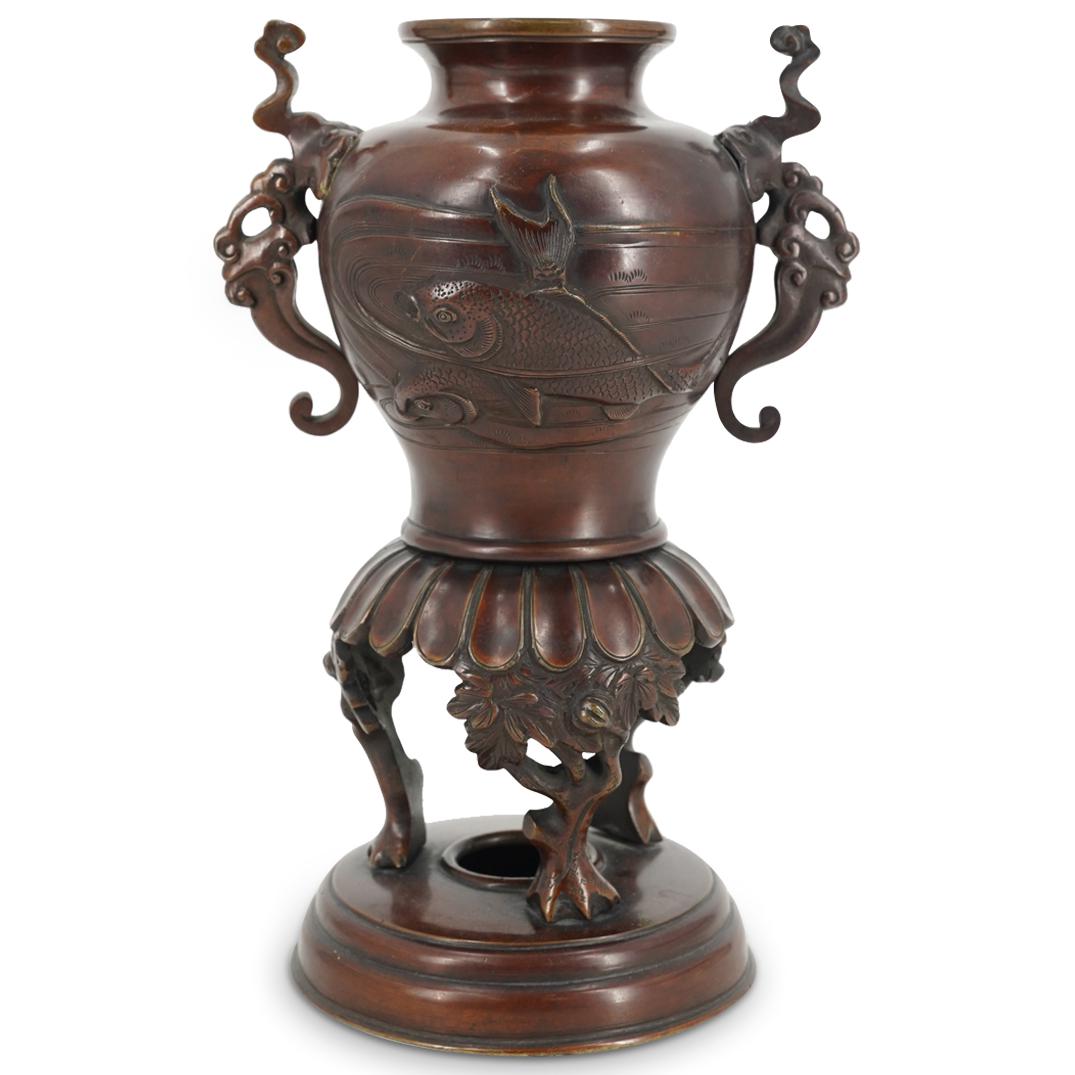 Japanese Meiji Bronze Censer (1 of 8)