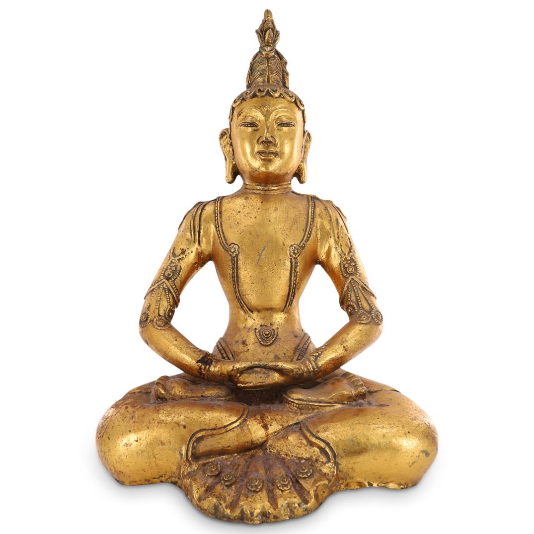 Antique Southeast Asian Gilt Metal Buddha Sculpture (1 of 8)