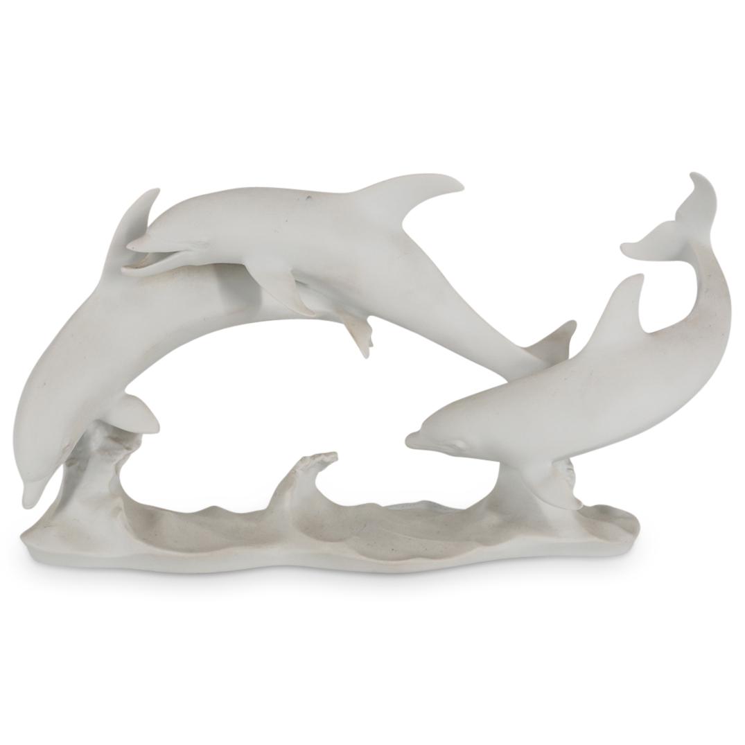 Kaiser Porcelain Limited Edition Triple Porpoise Bisque Group (1 of 9)
