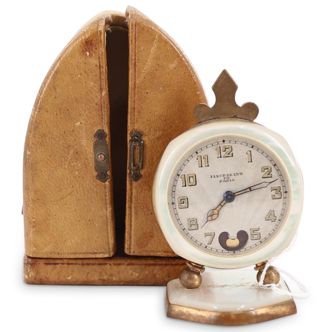 Miniature Brevet Travel Clock With Case (1 of 4)