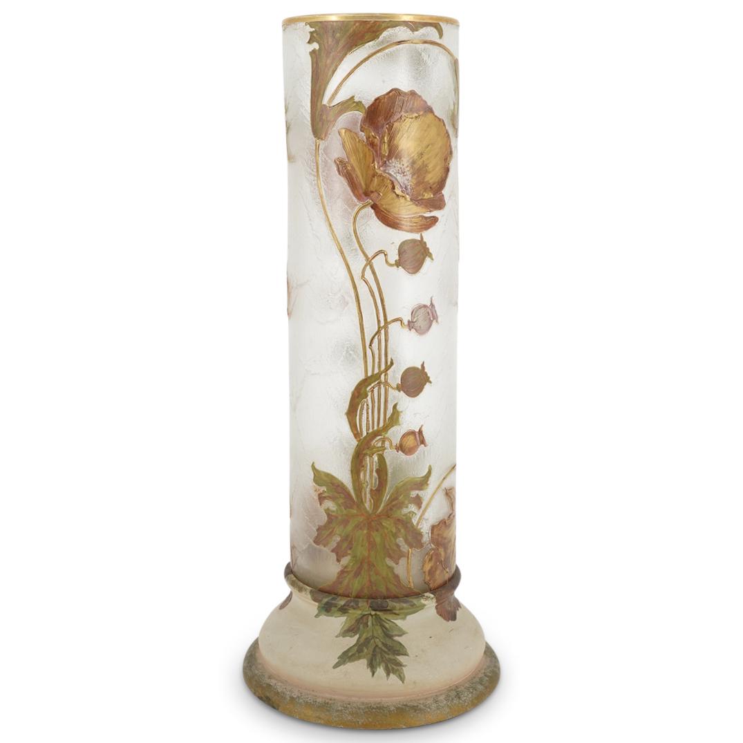 Antique Legras Floral Frosted Vase (1 of 5)
