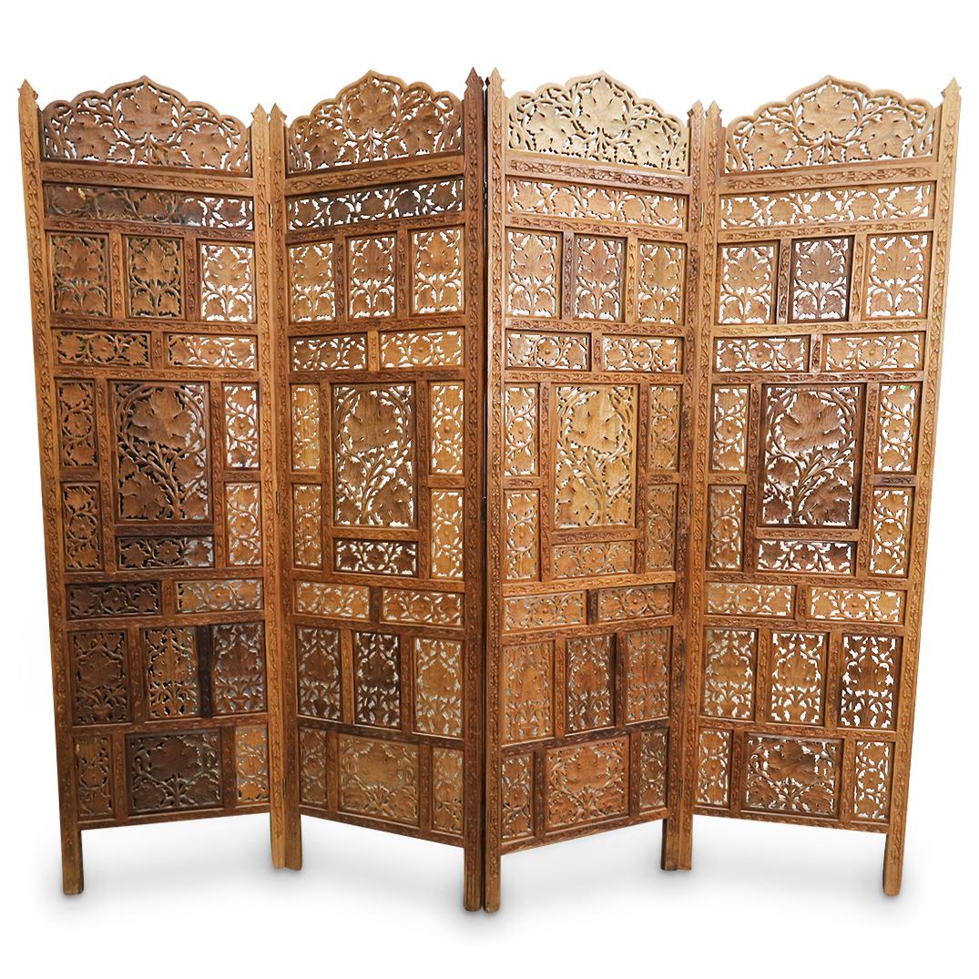 Vintage Indo Persian Four Panel Screen (1 of 9)