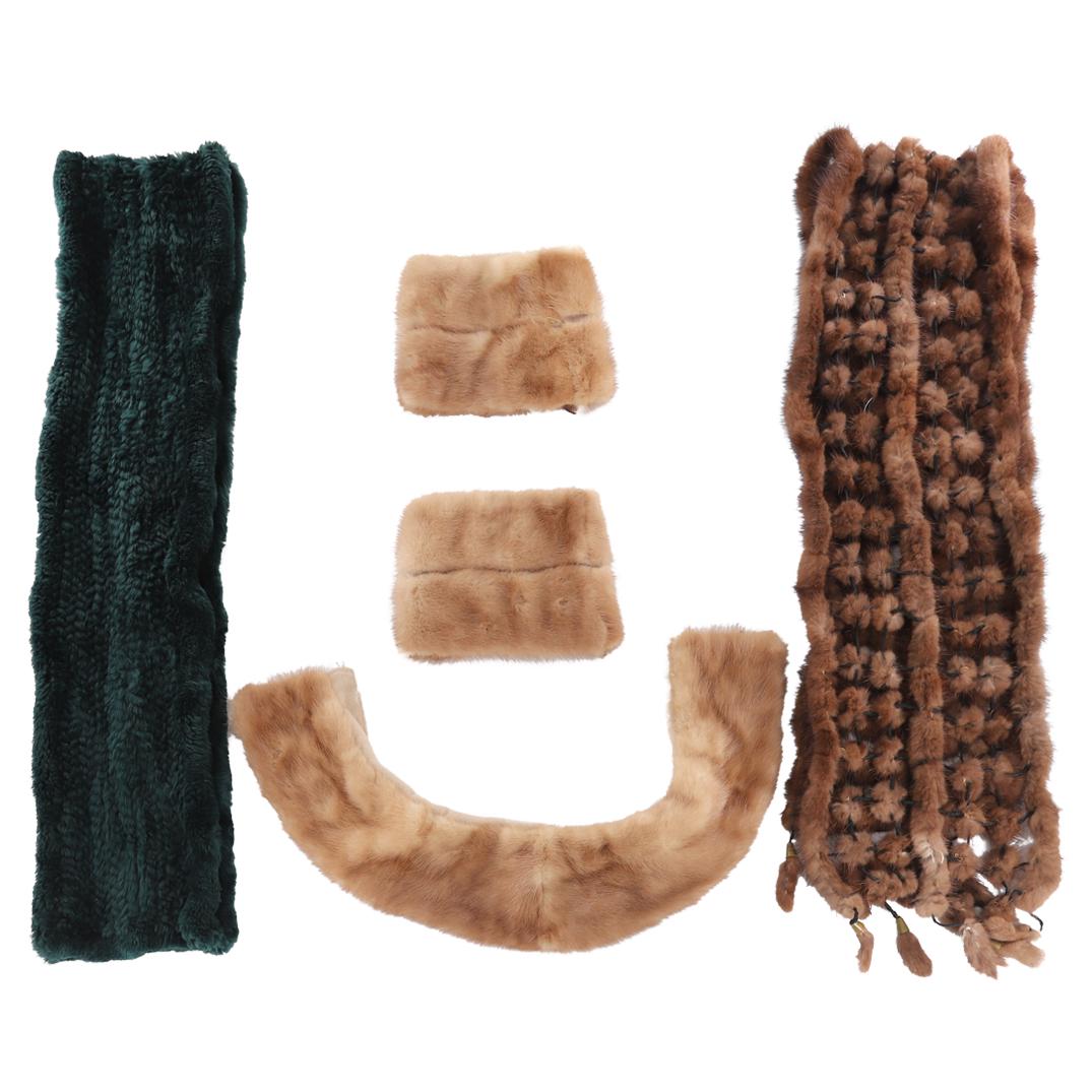 (5 Pc) Genuine Fur Assorted Fashion Accessories (1 of 12)