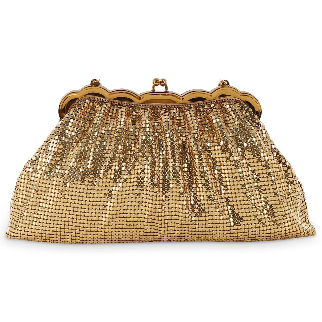 (3 Pc) Whiting & Davis Gold Tone Metallic Mesh Purse Set (1 of 7)