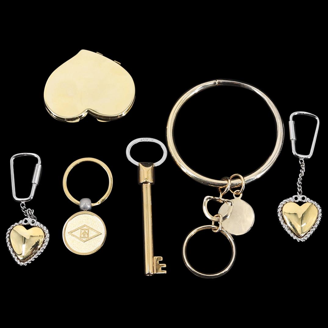 (6 Pc) Miscellaneous Gucci & Other Key Ring Grouping Set (1 of 8)