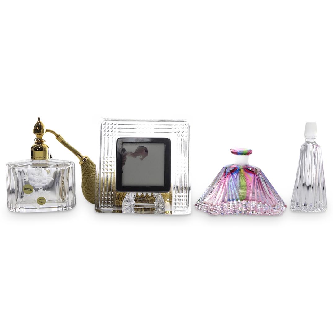 (3 Pc) Assorted Cut Crystal Perfume Bottles / Photo Frame Set (1 of 11)