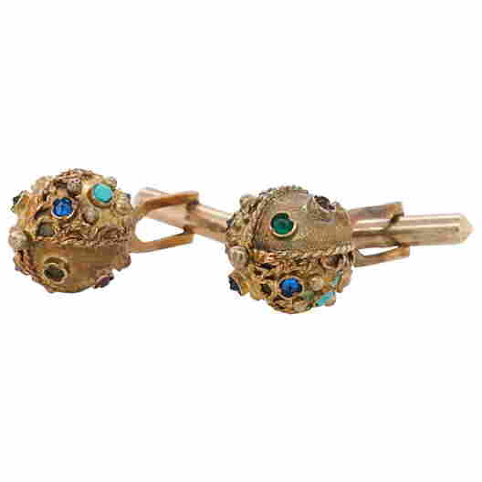 Gold Cufflinks, Tie Pins & Tie Clips