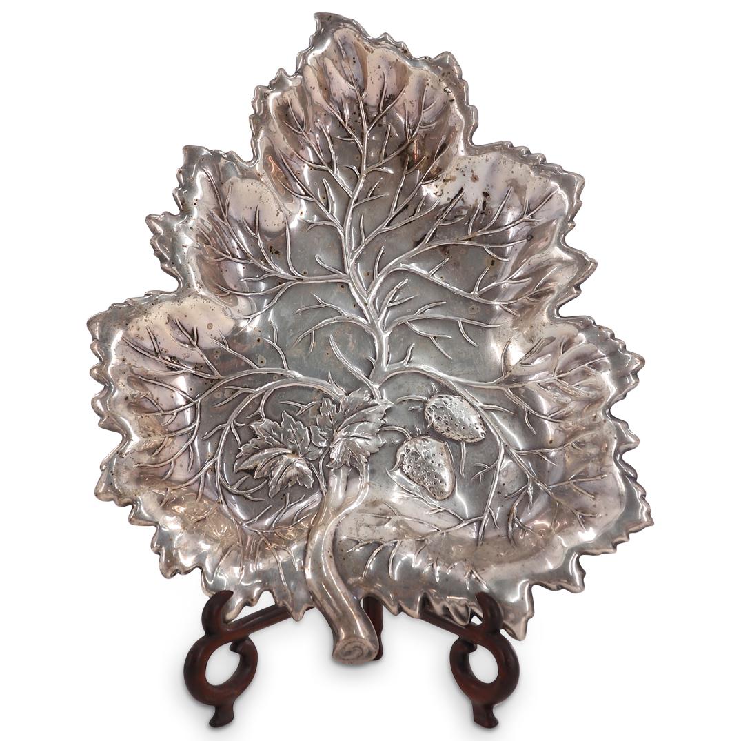 Repousse Sterling Silver Leaf Form Tray (1 of 4)